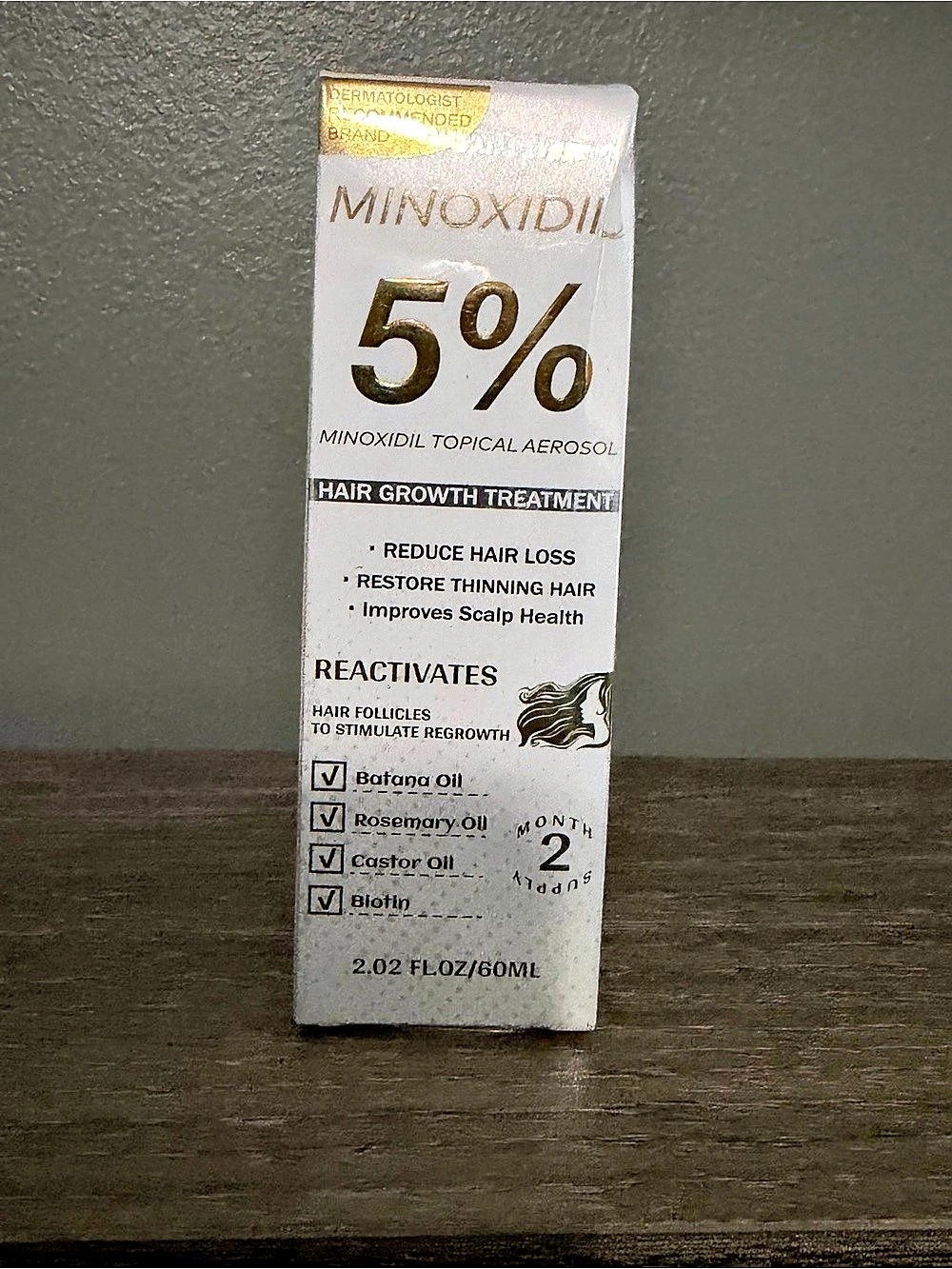Minoxidil 5% Minoxidil Topical Aerosol Hair Growth Treatment NWT